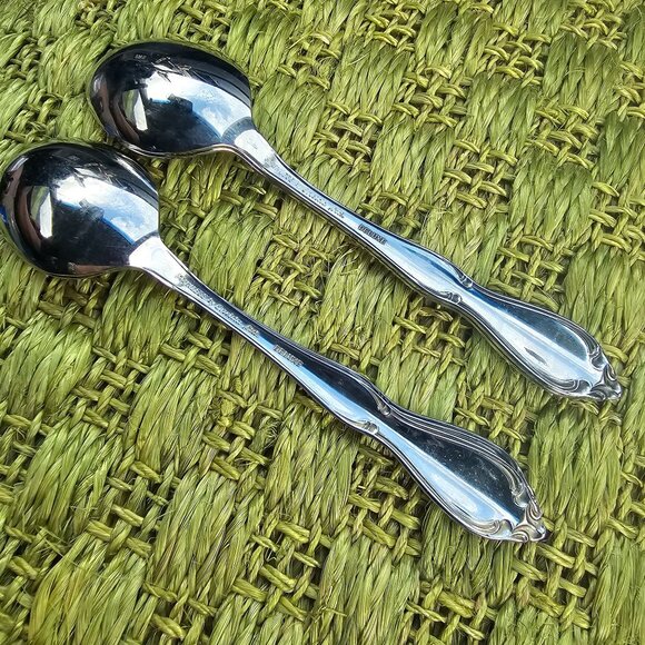 Oneida Strathmore Soup Spoon 6.5" stainless scrolls classic romantic timeless el - Picture 5 of 8